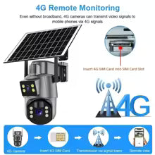 Telecamera ip ptz con pannello solare e modem 4g lte e wifi