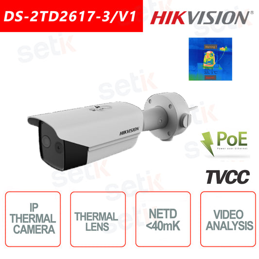 Telecamera IP Termica Hikvision Bullet 40mk Camera IVS Bi-Spectrum Allarme Incendio