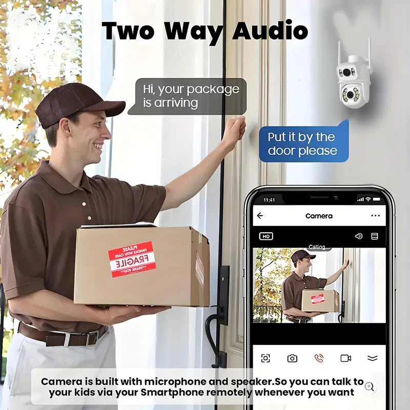 wifi smart camere a doppia lente 6MP