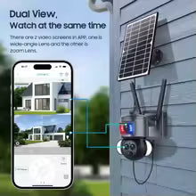Telecamera IP di sicurezza a energia solare 4G con visione notturna esterna PTZ
