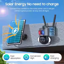 Telecamera IP di sicurezza a energia solare 4G con visione notturna esterna PTZ