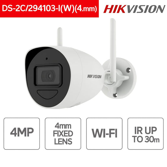 Telecamera Bullet da esterno 4MP IR 30m Fixed Network Ottica 4mm Audio - Hikvision