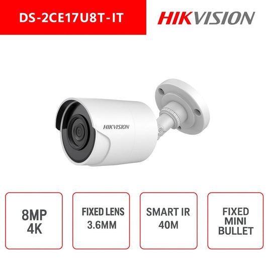 Telecamera Mini Bullet 3.6mm 8MP 4K Turbo HD TVI IR 40M esterna