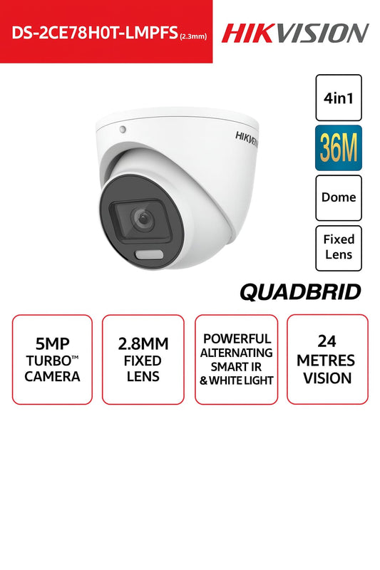 Telecamera Turret 4in1 commutabile - 3K - Ottica 2.8mm - Da esterno