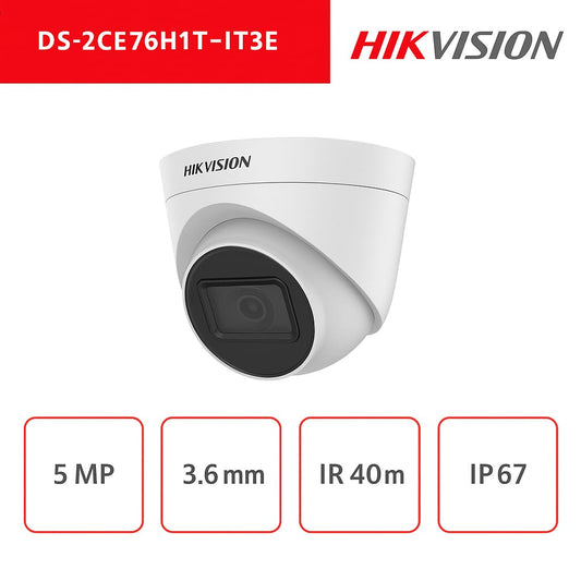 Telecamera Hikvision 5MP PoC Fixed Turret Camera 3.6mm IR40 IP67