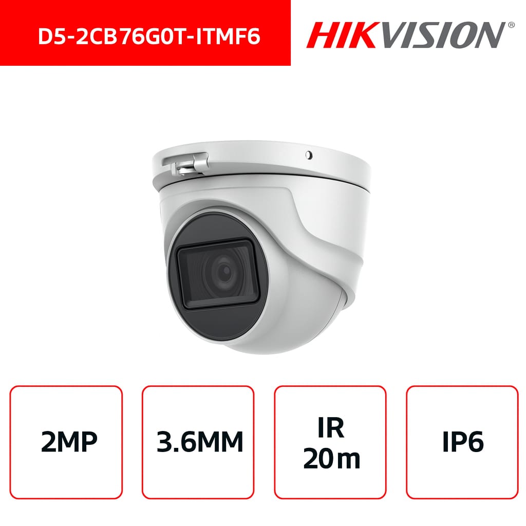 Telecamera Hikvision 4in1 2MP 2.8mm Audio Fixed Turret IP67 IR30
