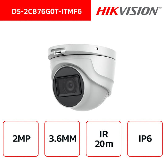 Telecamera Hikvision 4in1 2MP 2.8mm Audio Fixed Turret IP67 IR30