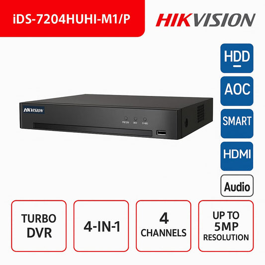 DVR IP POC ONVIF® 5in1 - 8MP 4K - 2 canali IP - 4 canali analogici - Video Analisi
