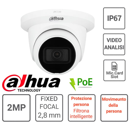 TELECAMERA DAHUA-IP-DOME-2MP-2.8MM-WIZSENSE