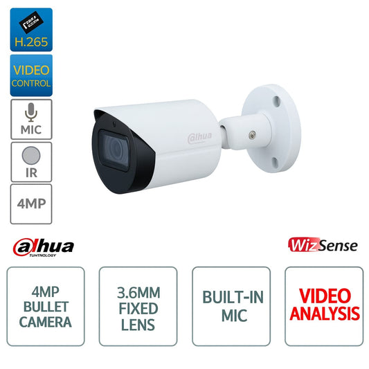 elecamera IP POE ONVIF® Bullet - 4MP - 3.6mm - Video Analisi