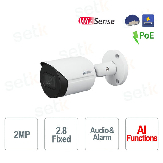 Telecamera IP Dahua 2MP AI con Ottica 2.8mm e Visione Notturna Starlight - Bianca