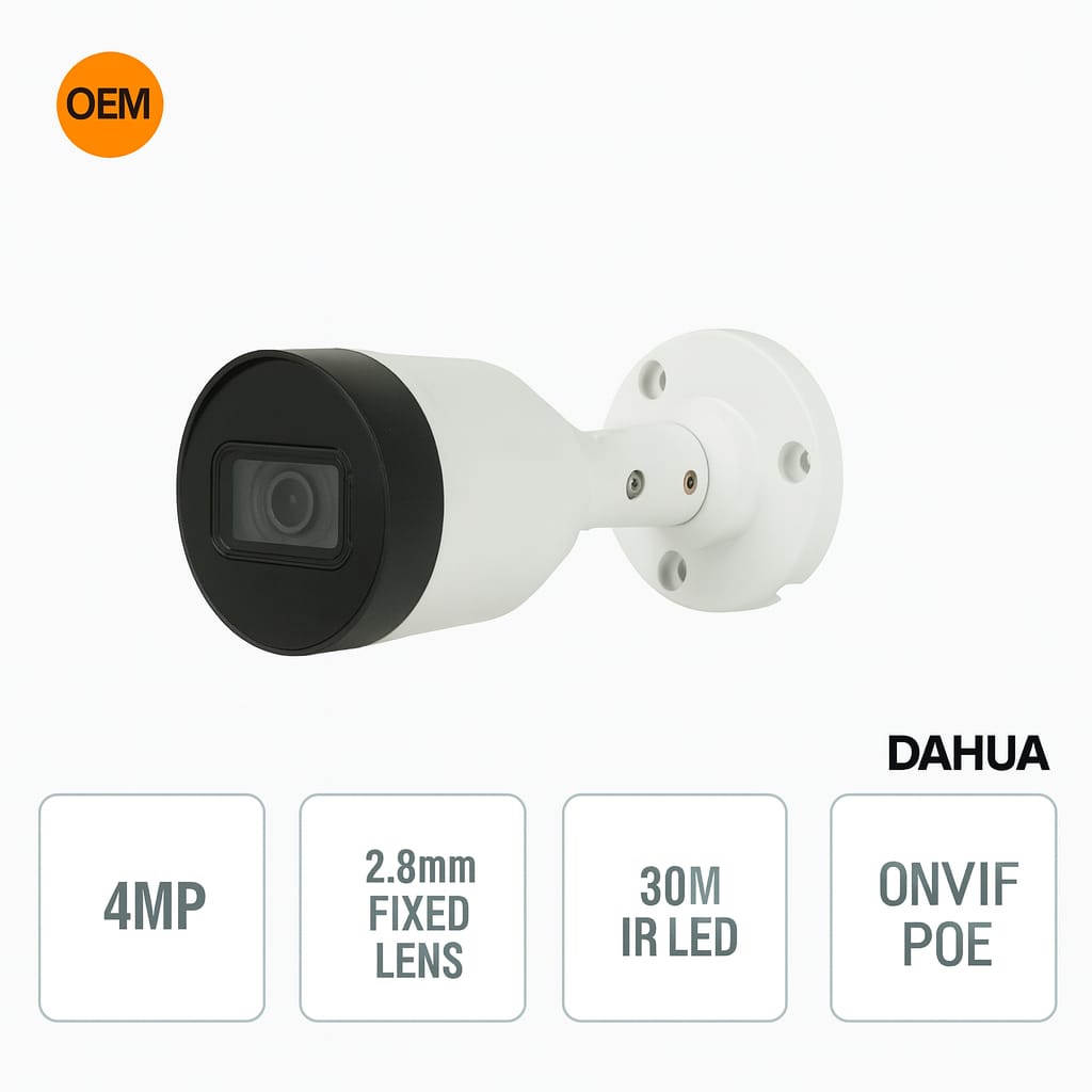 Telecamera DAHUA IPC-B4FG3 4MP IR Mini-Bullet Network Serie OEM