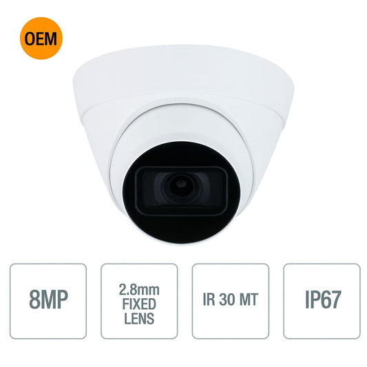 Telecamera IR Dome Network DAHUA IPC-T2EN 2MP ottica 2.8mm
