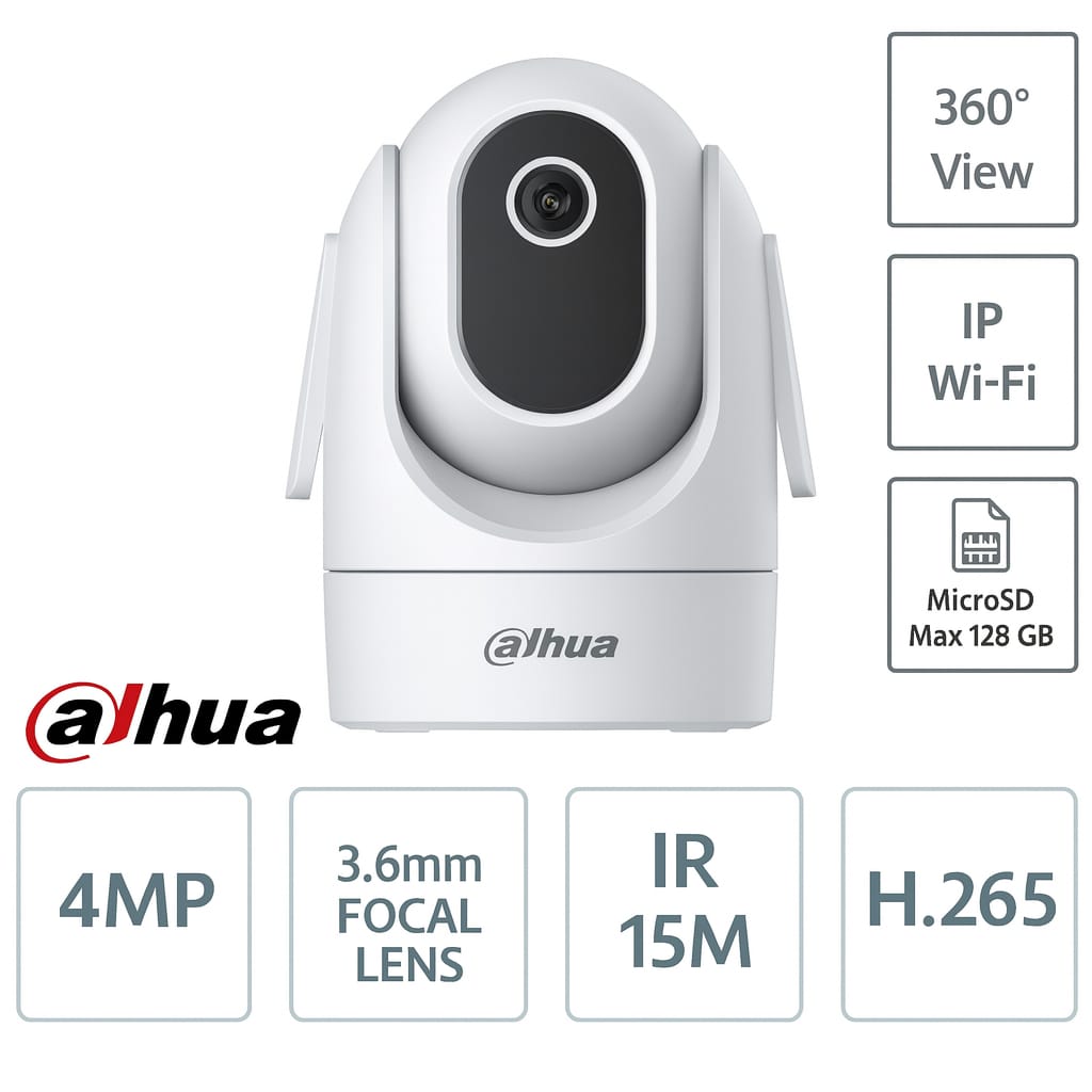 Hero Telecamera da interno 4MP Ottica 3.6mm Wi-Fi / IP IR 15m - Dahua