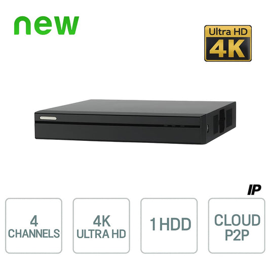 NVR IP 4 Canali H.265.+ 4K Ultra HD fino a 16MP Dahua