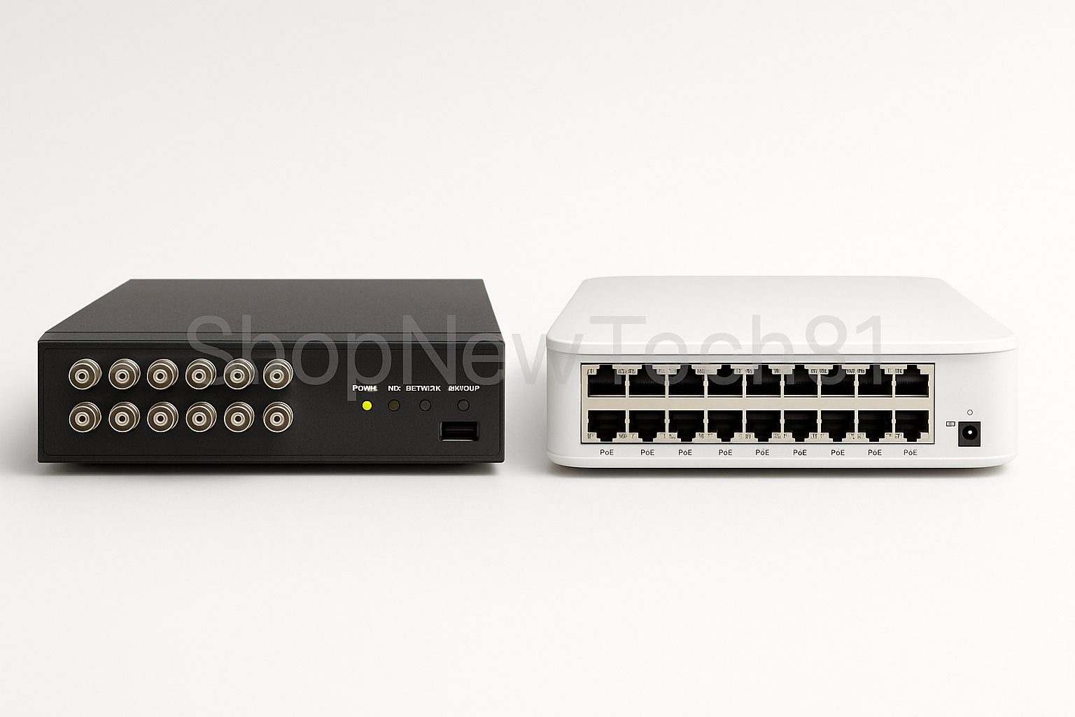 DVR e NVR con multiple porte PoE