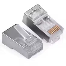 connettori plug/ rj45 in metallo confezione da 100