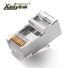 connettori plug/ rj45 in metallo confezione da 100