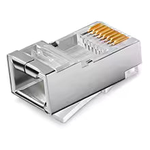 connettori plug/ rj45 in metallo confezione da 100