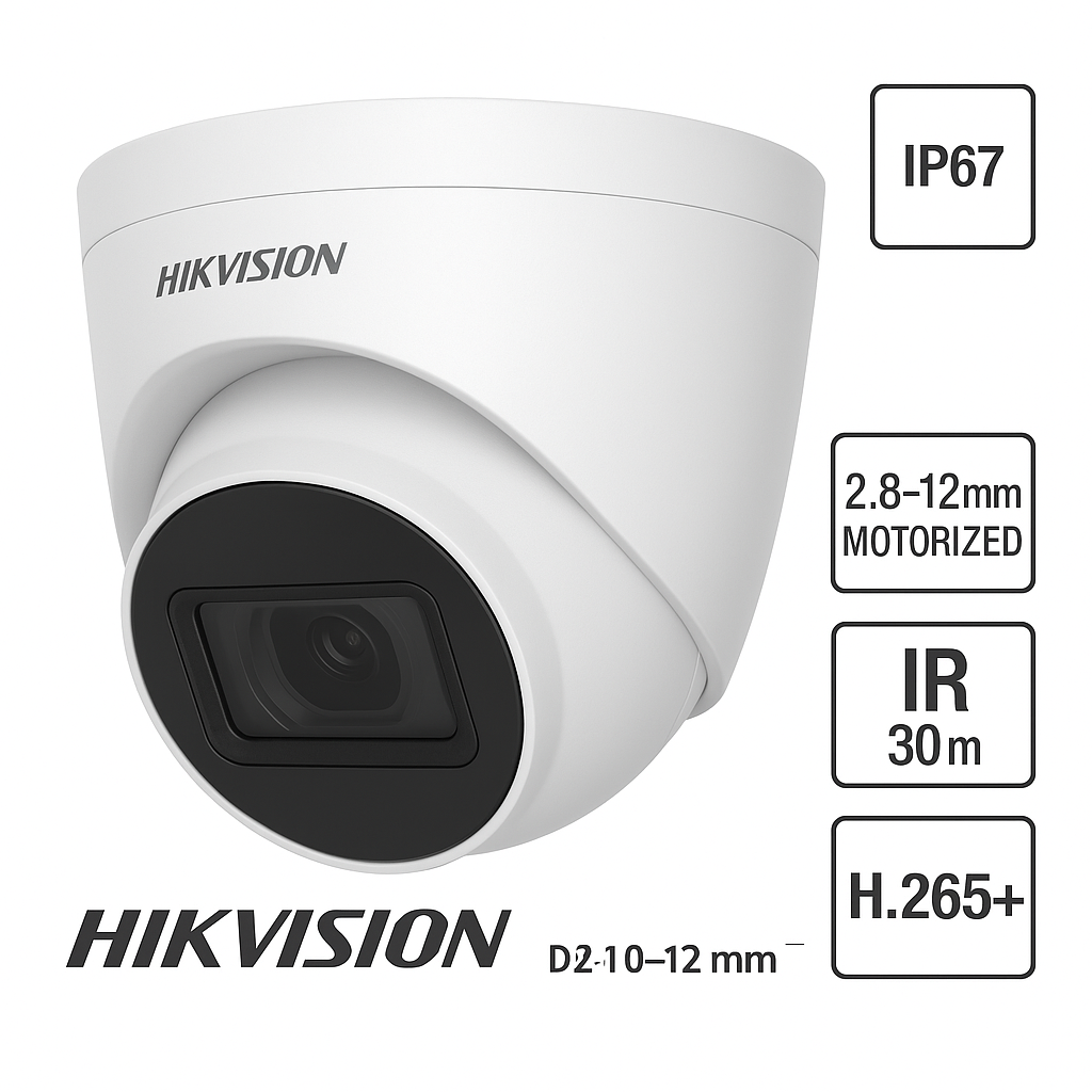 DS-2CD1H43G2-IZ(2.8-12mm) - Telecamera videosorveglianza Turret 4MP - 2.8-12mm - Per esterno - Smart IR 30m