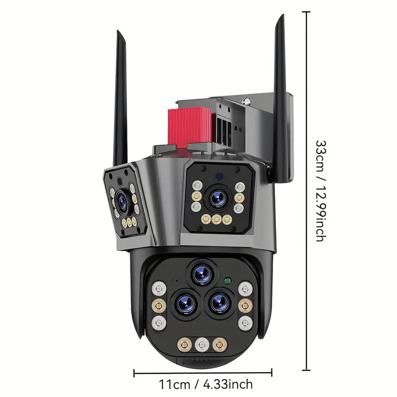 20 MP WIFI PTZ CCTV Telecamera di sicurezza Wifi Cinque lenti Tre schermi Zoom 20x