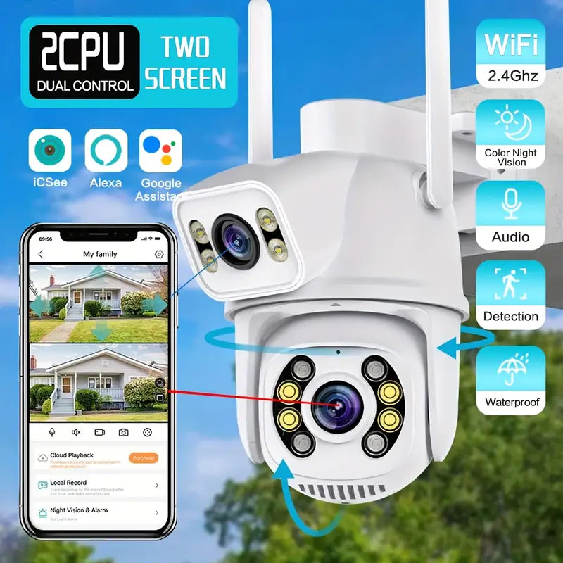 wifi smart camere a doppia lente 6MP