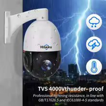 Hiseeu telecamera speed dome ip poe 5MP zomm otico 30X